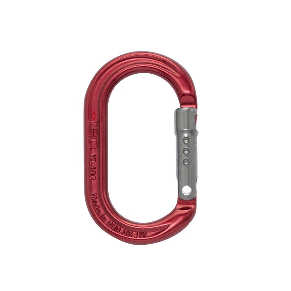 Oval Acc Karabiner Straight Gate Red