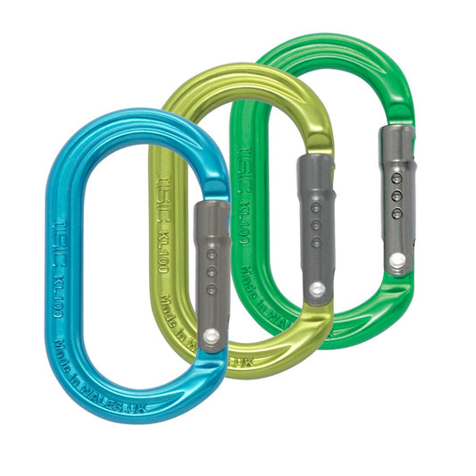 Oval Acc Karabiner Straight Gate 3pk Turquoise/Lemon/Green