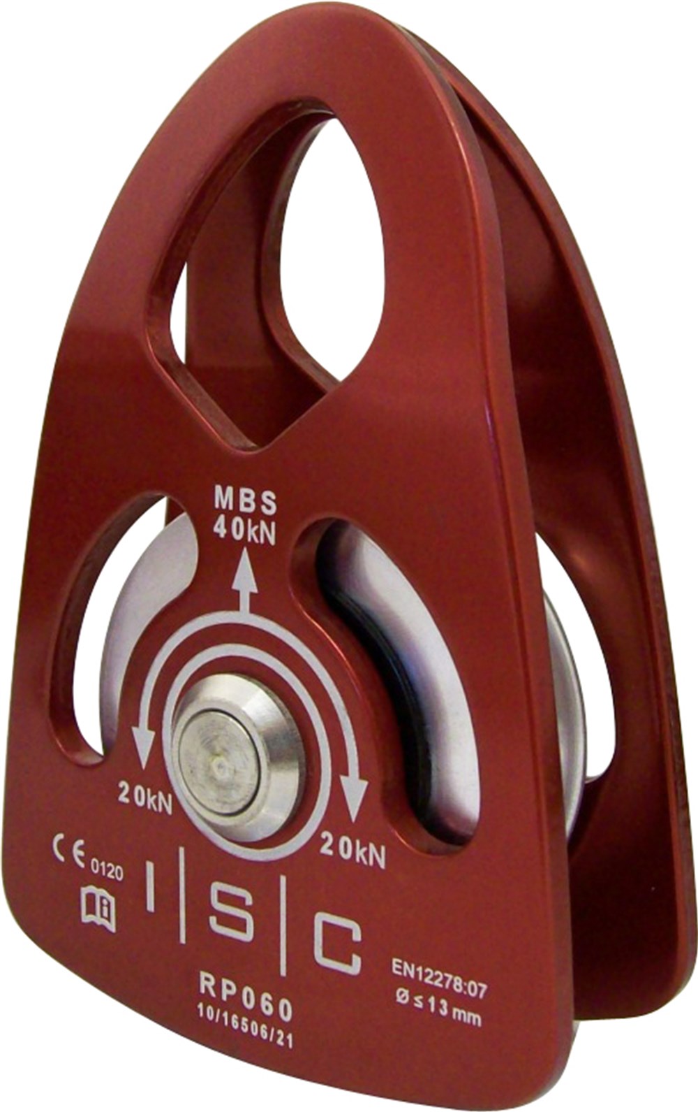 Small Single Pulley Aluminium 40kN - Bushing//J2